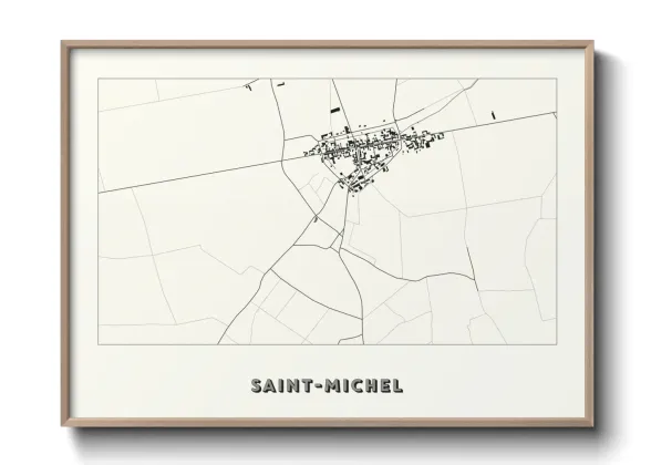 Une affiche de carte sur Saint-Michel