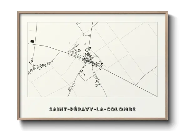 Une affiche de carte sur Saint-Péravy-la-Colombe