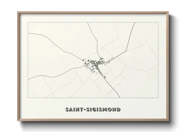 Une affiche de carte sur Saint-Sigismond
