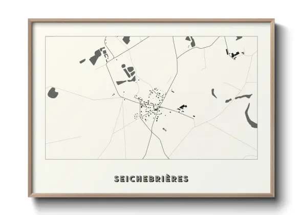 Une affiche de carte sur Seichebrières