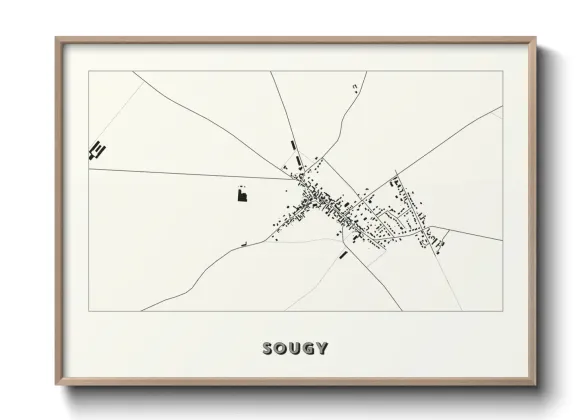Une affiche de carte sur Sougy