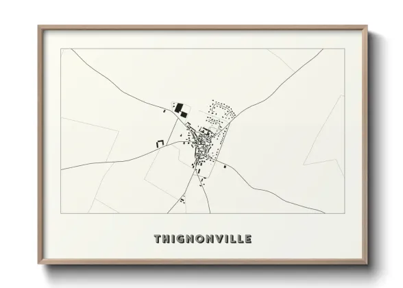Une affiche de carte sur Thignonville