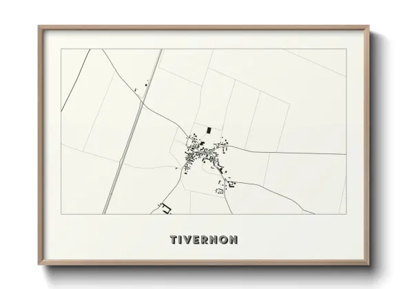 Une affiche de carte sur Tivernon