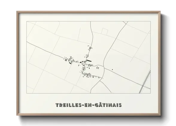 Une affiche de carte sur Treilles-en-Gâtinais