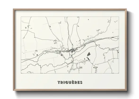 Une affiche de carte sur Triguères