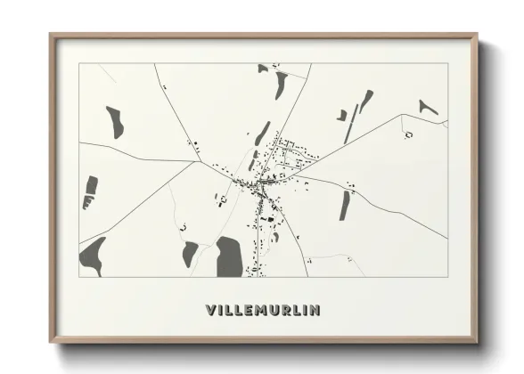 Une affiche de carte sur Villemurlin