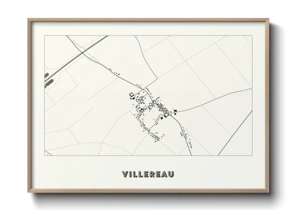 Une affiche de carte sur Villereau