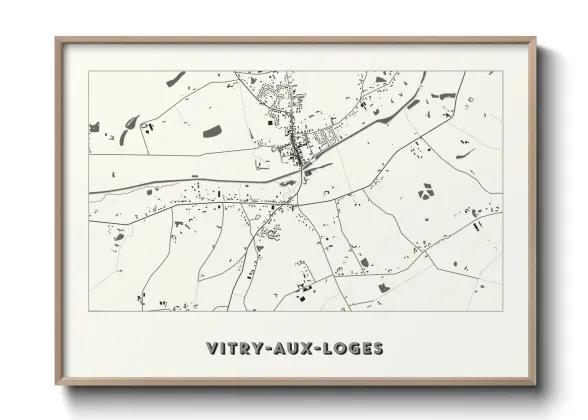 Une affiche de carte sur Vitry-aux-Loges