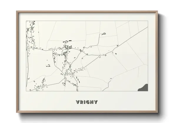 Une affiche de carte sur Vrigny