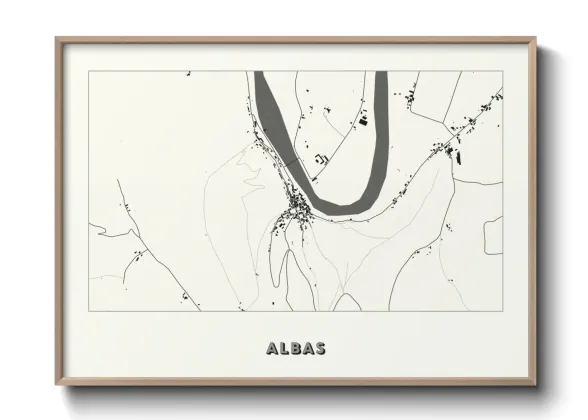 Une affiche de carte sur Albas