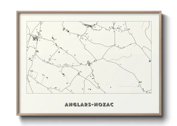 Une affiche de carte sur Anglars-Nozac