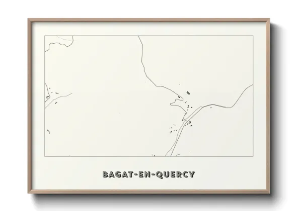 Une affiche de carte sur Bagat-en-Quercy