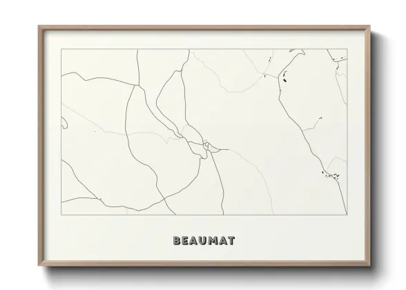 Une affiche de carte sur Beaumat