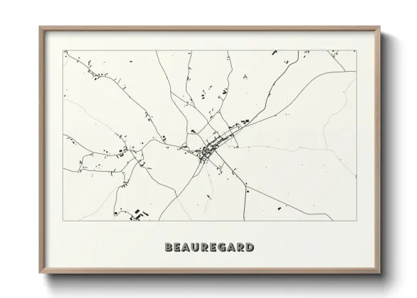 Une affiche de carte sur Beauregard