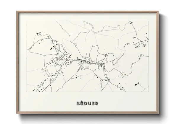 Une affiche de carte sur Béduer