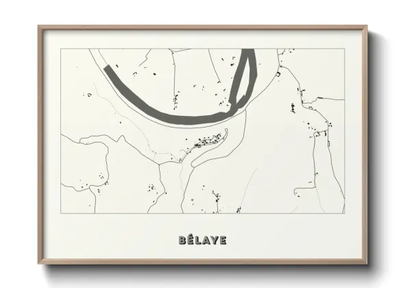 Une affiche de carte sur Bélaye