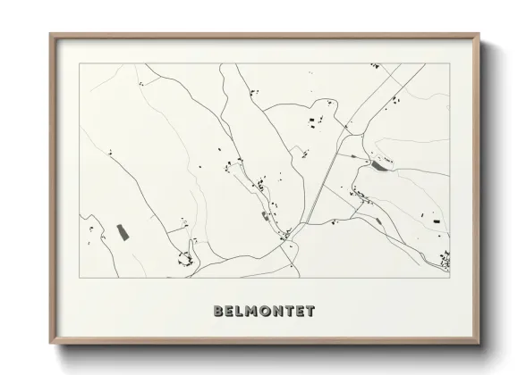 Une affiche de carte sur Belmontet