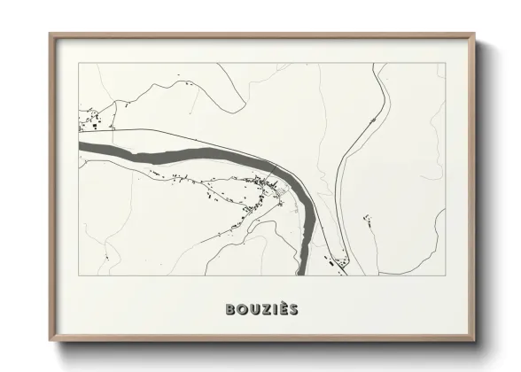 Une affiche de carte sur Bouziès