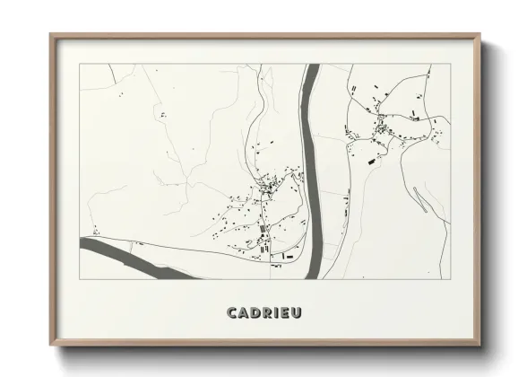 Une affiche de carte sur Cadrieu