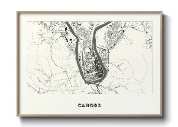 Une affiche de carte sur Cahors