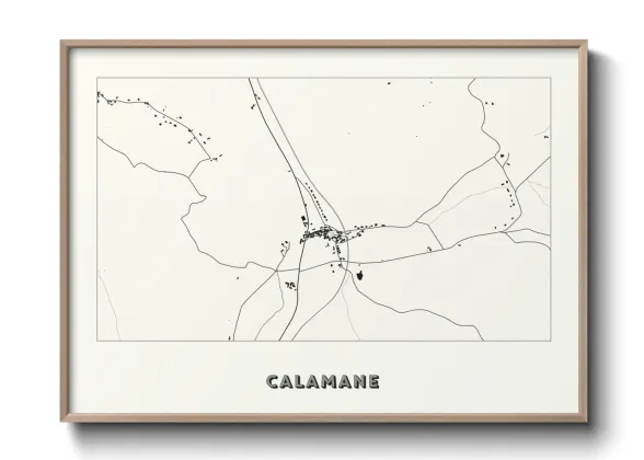 Une affiche de carte sur Calamane