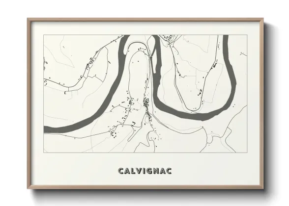 Une affiche de carte sur Calvignac