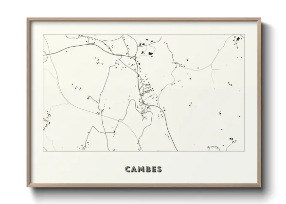 Une affiche de carte sur Cambes