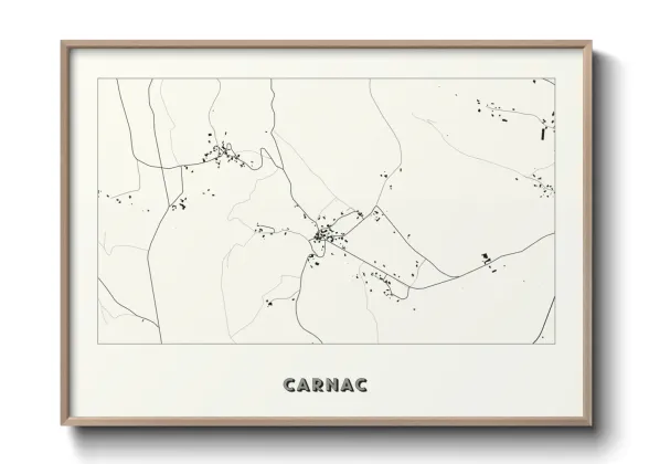 Une affiche de carte sur Carnac
