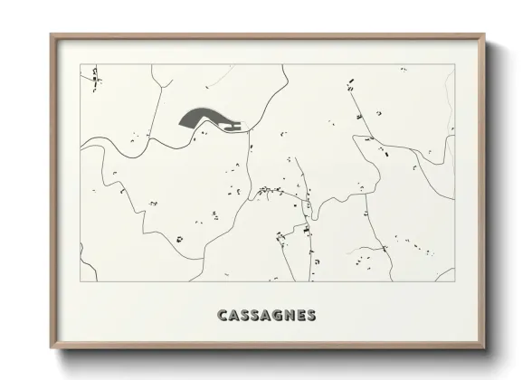 Une affiche de carte sur Cassagnes