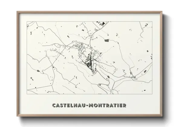 Une affiche de carte sur Castelnau-Montratier