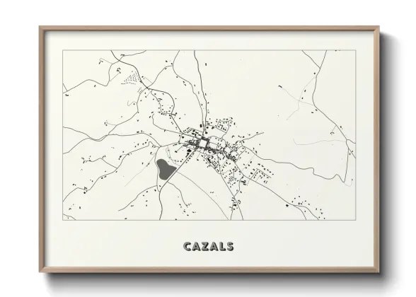 Une affiche de carte sur Cazals