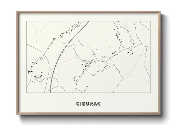 Une affiche de carte sur Cieurac