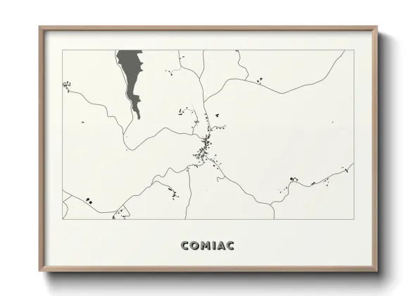 Une affiche de carte sur Comiac