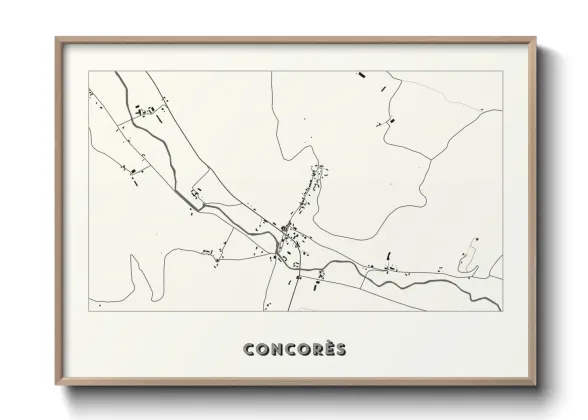 Une affiche de carte sur Concorès