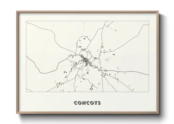 Une affiche de carte sur Concots