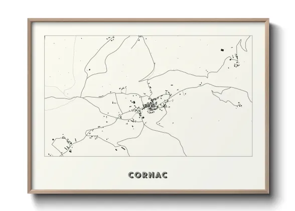 Une affiche de carte sur Cornac