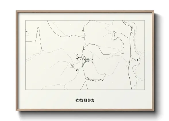 Une affiche de carte sur Cours