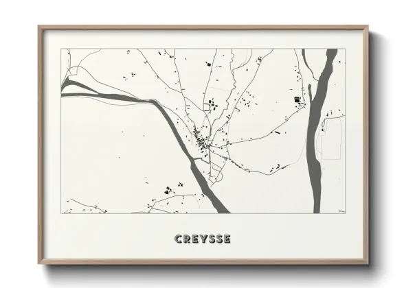 Une affiche de carte sur Creysse