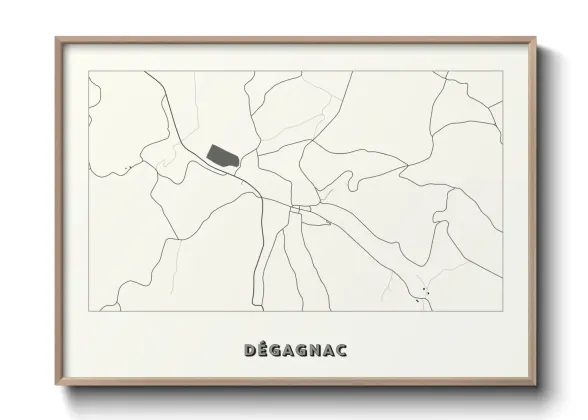 Une affiche de carte sur Dégagnac