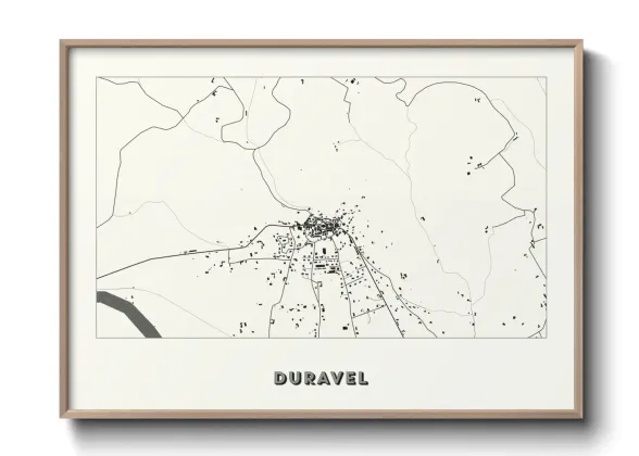 Une affiche de carte sur Duravel