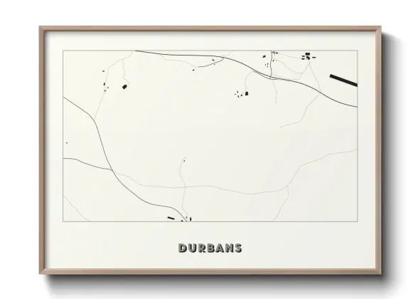 Une affiche de carte sur Durbans