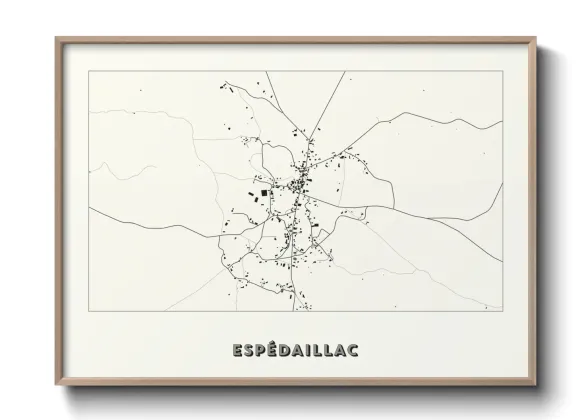 Une affiche de carte sur Espédaillac