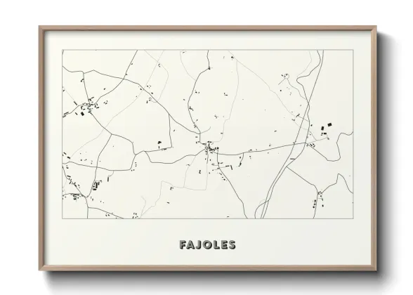 Une affiche de carte sur Fajoles