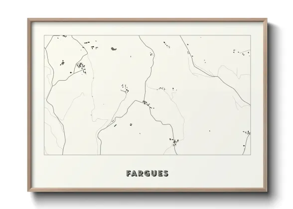 Une affiche de carte sur Fargues