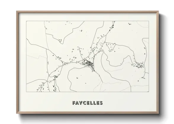 Une affiche de carte sur Faycelles
