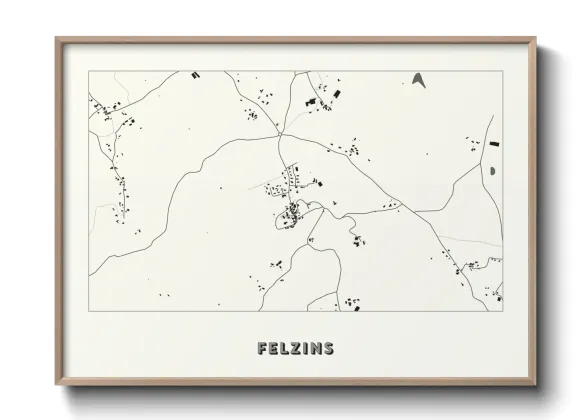 Une affiche de carte sur Felzins
