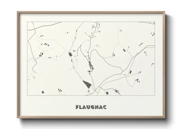Une affiche de carte sur Flaugnac