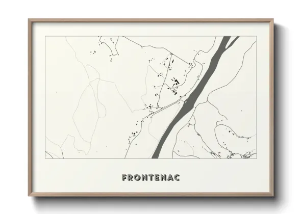 Une affiche de carte sur Frontenac