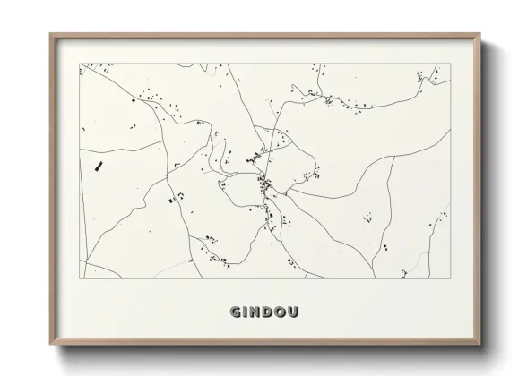 Une affiche de carte sur Gindou