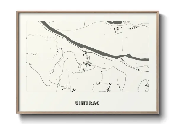 Une affiche de carte sur Gintrac